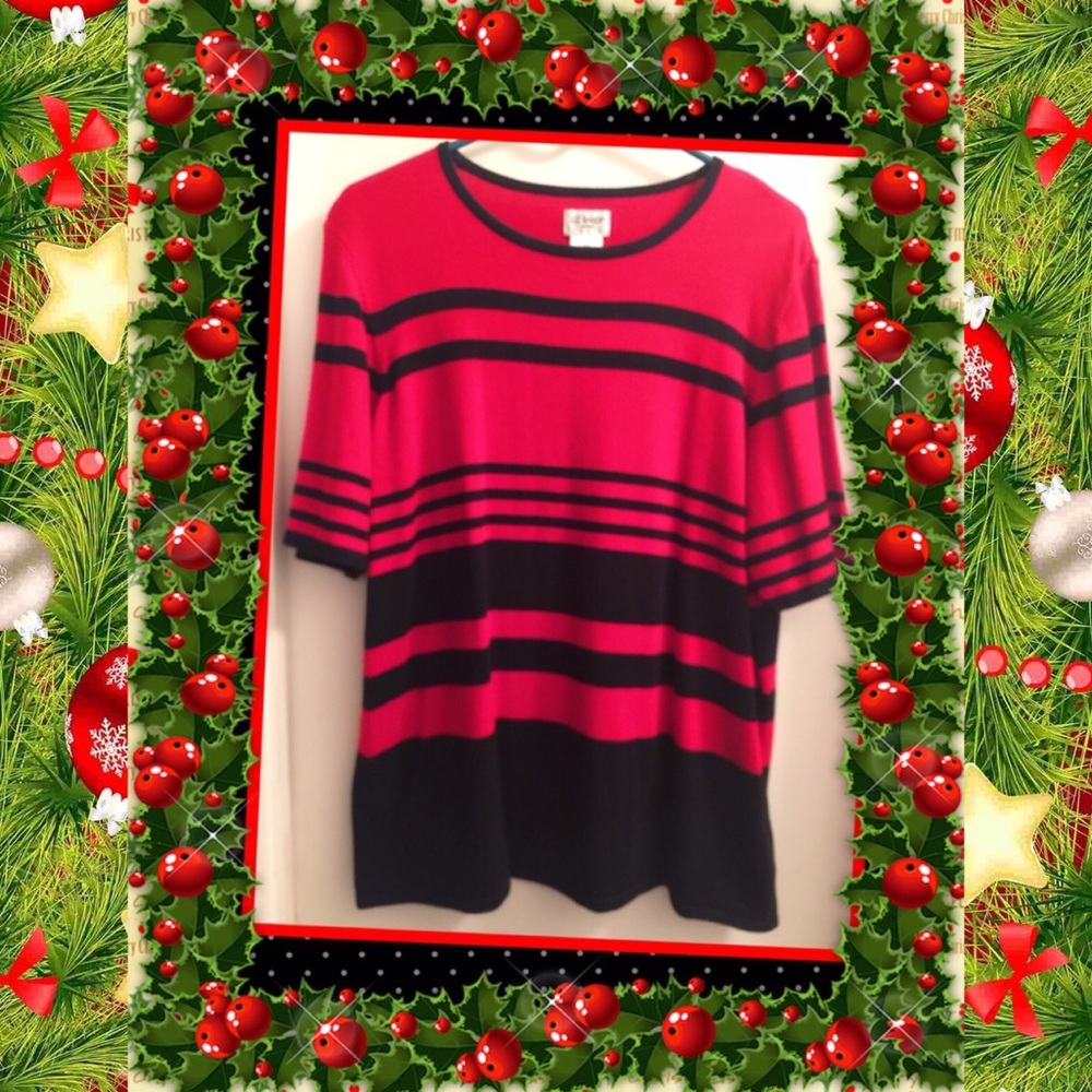 Liz Baker Short Sleeve SweaterTop•2X - Picture 7 of 8